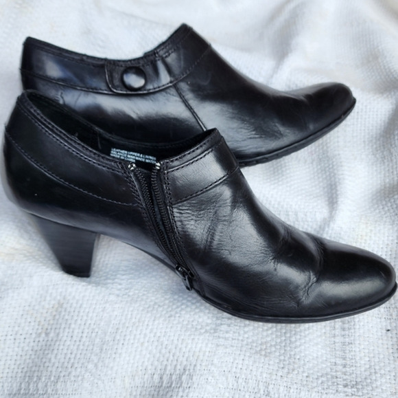 Børn‎ black leather booties/ shooties 11 - Picture 1 of 12
